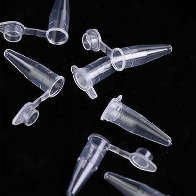 Transparente PCR-Verbrauchsmaterialien 0,6 ml PCR-Einzelröhrchen mit flachen Kappen