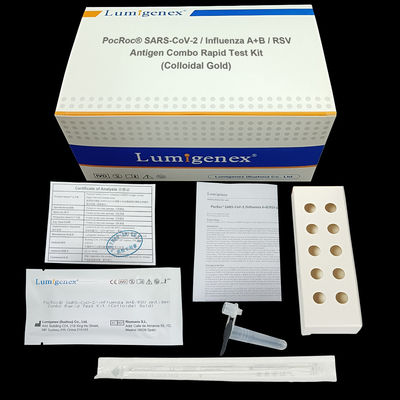 Qualität  SARS-CoV-2 / Influenza A+B/RSV Antigen Combo Rapid Test Kit Colloidal Gold CE Registered Antigen Rapid Test Kit Fabrik