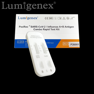 COVID19 Influenza A B Schnelltestkit Kolloidales Gold Nasenabstrich CE ISO