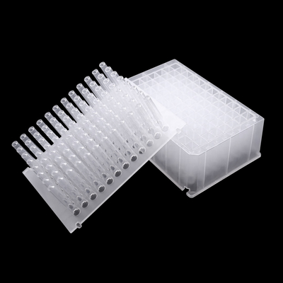 Ebenen-/des Rundboden-96 Tiefbrunnen-Platten-Enzymprobe-Laborverbrauchsmaterialien