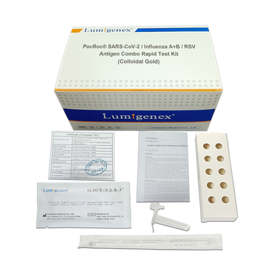 Grippe A+B/Goldtest-Kassette der RSV-Antigen-kombinierte schnelle Test-Ausrüstungs-Covid-19 kolloidale für Hauptgebrauch