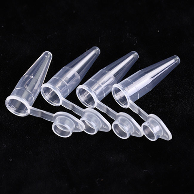 Transparente PCR-Verbrauchsmaterialien 0,6 ml PCR-Einzelröhrchen mit flachen Kappen