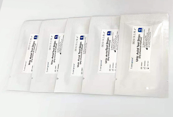 ISO13485 zugelassene Harnsäure-Teststreifen Trockenchemie 4 Minuten