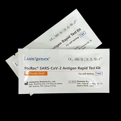 Nasales Putzlappen-kolloidales Goldantigen-schneller Test Kit For SARS-CoV-2