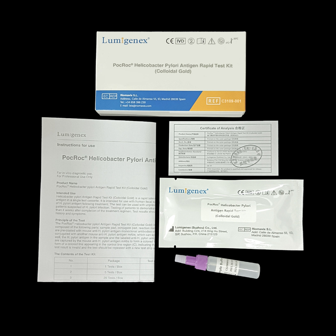 SARS-CoV-2/Antigen-kombiniertes schnelles Test-Kit Colloidal Golds der Grippe-A+B/RSV Antigen-schnelle Test-Ausrüstung 5 CER registrierte